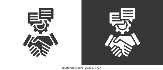 Icono De Las Habilidades De Negociación Conjunto De Colección De Vector Aislado En Blanco Y Negro