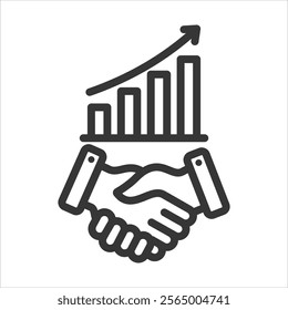 Negotiation Skills Outline Icon Vector Illustration