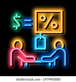 ilustración de esquema de vector de icono de la tabla de negociación interés y dinero