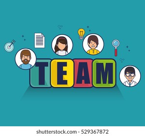 negotiation team work flat icons