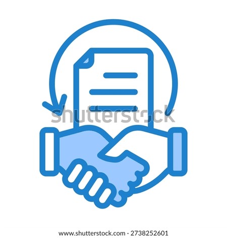 Negotiation Tracking Icon With Blue Color For Accounting and Business