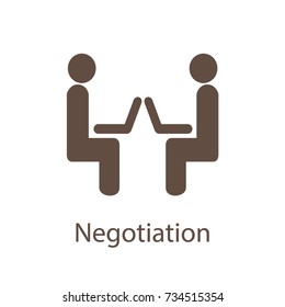Negotiation Vector Icon. Negotiation Vector Concept. Negotiations Vector Icon.