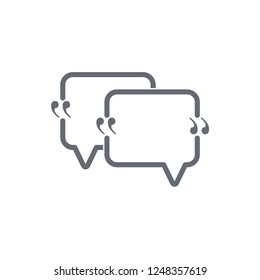 Negotiations, discussion, dialogue. Vector icon. White background.
