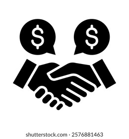 Negotiations Icon Element For Design