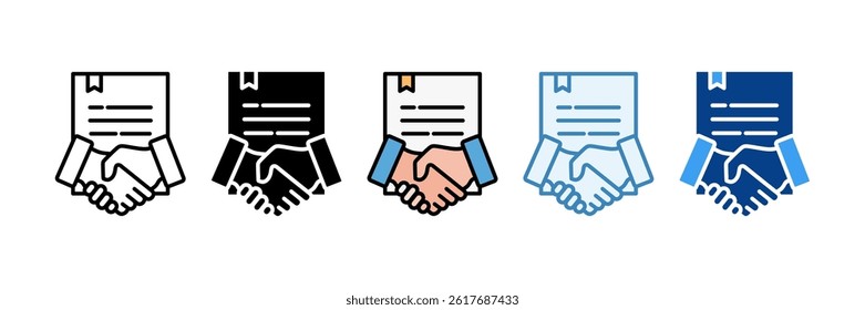 Negotiations Icon Set Multiple Style Collection