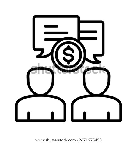 Negotiations line icon vector illustration