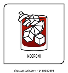 Negroni alcoholic beverage cocktail drink
