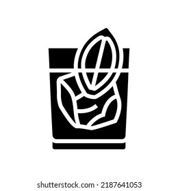 negroni cocktail glass drink glyph icon vector. negroni cocktail glass drink sign. isolated symbol illustration