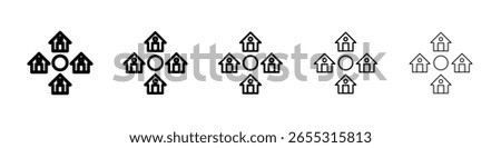 Neighbor icon filled flat sign concept for web design.