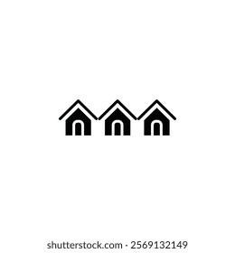 Neighbor icon Vector flat thin line illustration