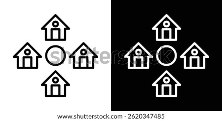 Neighbor icon vector for web and mobile app. Symbol isolated.