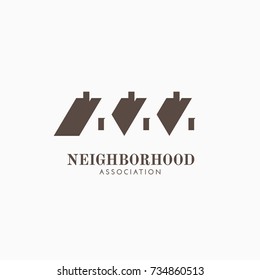 Neighborhood Association Logo Template Design. Vector Illustration.