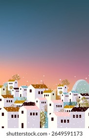 Bairro casa, Edifício de rua, arquitetura imobiliária, apartamento. Ilustração da casa de fachada na paisagem urbana.