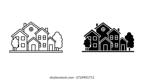 Neighborhood icon graphic design. Vector icon illustrations