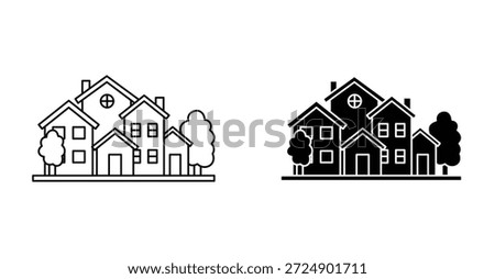 Neighborhood icon graphic design. Vector icon illustrations