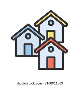 Neighborhood icon vector image. Can also be used for Real Estate. Suitable for mobile apps, web apps and print media.