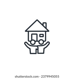 neighborhood icon. vector.Editable stroke.linear style sign for use web design,logo.Symbol illustration.