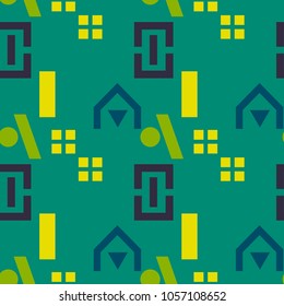 Neighborhood playground seamless pattern. Suitable for screen, print and other media.