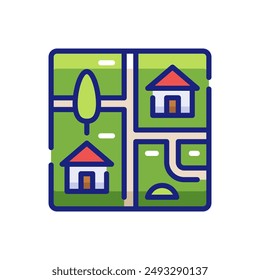 Neighborhood for Real Estate Vector Icon