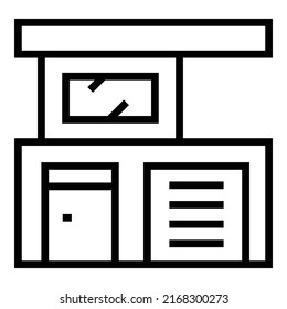 Neighborhood villa icon outline vector. Real style. Garage cottage