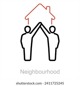 Neighbourhood and estate icon concept