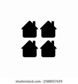 neighbourhood houses icon sign vector