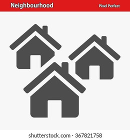 Neighbourhood Icon. Professional, pixel perfect icons optimized for both large and small resolutions. EPS 8 format.