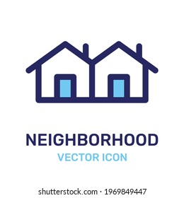 Neighbourhood village icon style vector