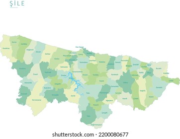 Neighbourhoods of Şile district in Istanbul.