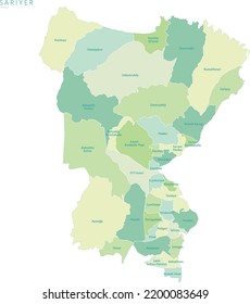 Neighbourhoods of Sarıyer district in Istanbul.