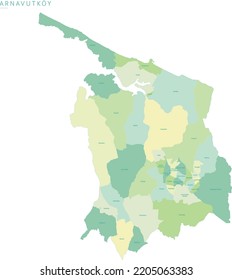 Neighbourhoods of Arnavutköy district in Istanbul.