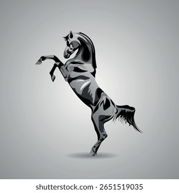 Cavalo vizinho, preto e branco