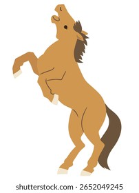 Ilustração de Cavalo Vizinho (Estilo Plano)
