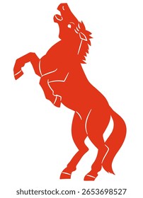 Ilustração do vetor da silhueta do cavalo vizinho
