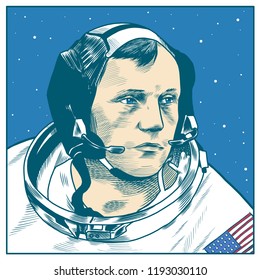 Neil Alden Armstrong, Moscow, September,30,2018 