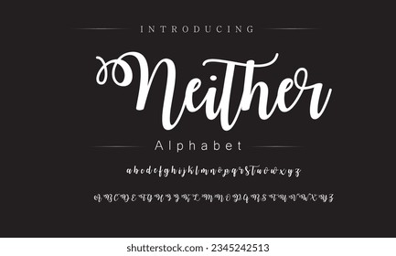 Neither Best Alphabet Painting Paint Brush Beauty Script Logotype Font lettering handwritten