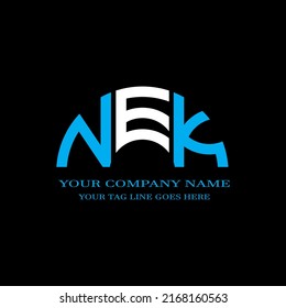 NEK letter logo creative design with vector graphic