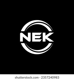 NEK Logo Design, Inspiration for a Unique Identity. Modern Elegance and Creative Design. Watermark Your Success with the Striking this Logo.