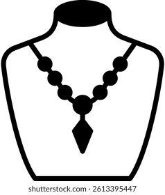Nekclace Icon Mixed Vector Illustration