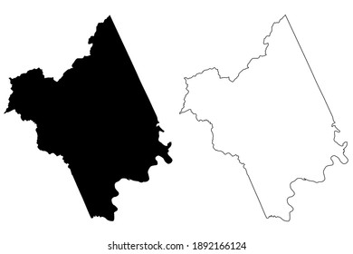 Nelson County, Commonwealth of Virginia (U.S. county, United States of America, USA, U.S., US) map vector illustration, scribble sketch Nelson map