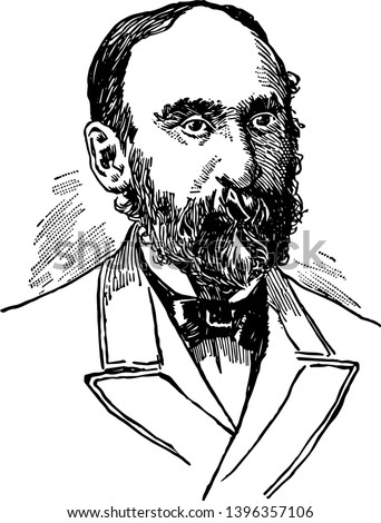 Nelson Dingley 1832 to 1899 he was a journalist politician from the U.S. state of Maine and governor of Maine vintage line drawing or engraving illustration