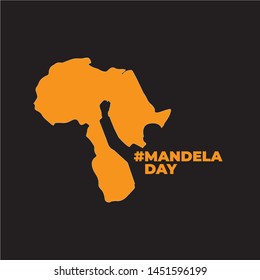 Nelson Mandela Day Concept Art Showing Strength, Unity And Power