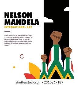 Nelson Mandela day event background illustration