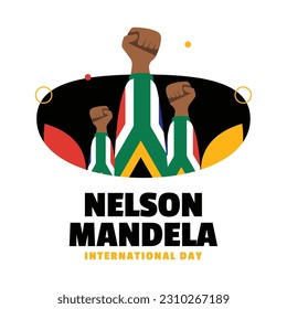 Nelson Mandela day event background illustration