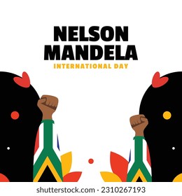Nelson Mandela day event background illustration