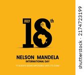 Nelson Mandela Day July 18, vector Poster Design