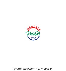 nelson mandela day, text design. Vector calligraphy. Typography poster. Usable as background.
 Nelson Mandela Day	