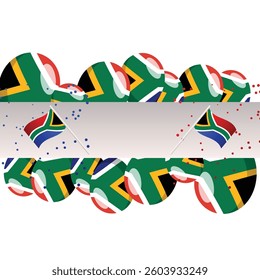 Nelson Mandela Day vector banner with flags