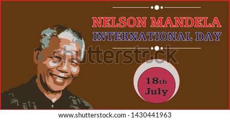 Nelson Mandela International Day 18th July Vector Stockfoto © 