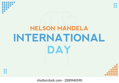 nelson mandela international day vector template